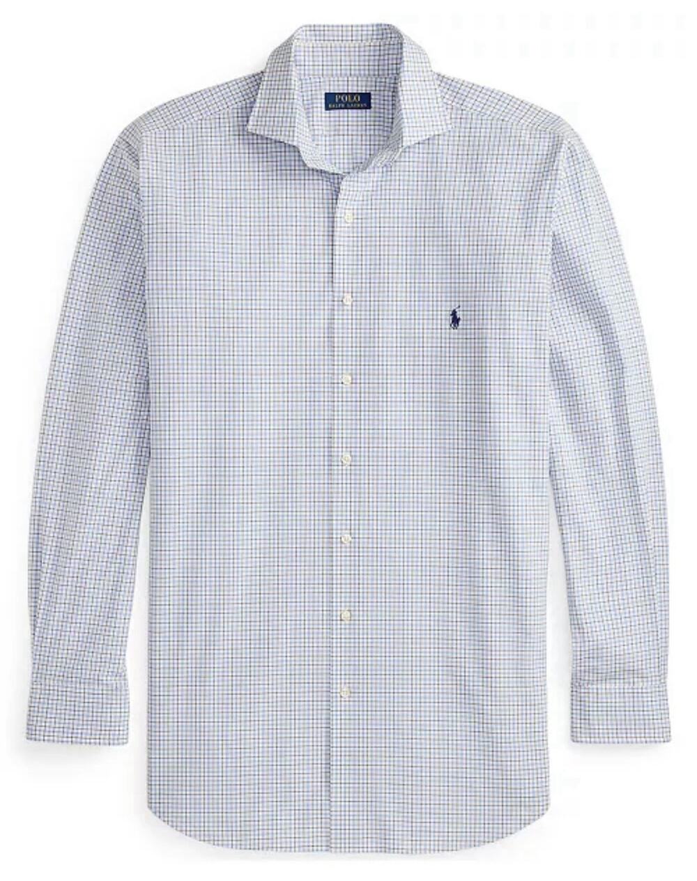 Polo Ralph Lauren Classic Plaid Stretch Poplin Button Up Shirt Men’s XLT